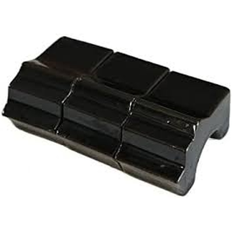 Large Glazed Black Potfeet Pack of 3