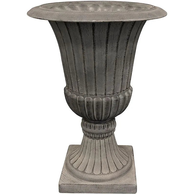 Louvre Plant Pot 75cm Height 40cm Dia Urn Concrete Grey