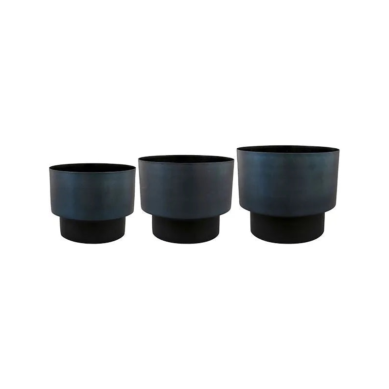 Myra Plant Pot 23cm Height cm Dia Pot Dark Blue (set of 3)