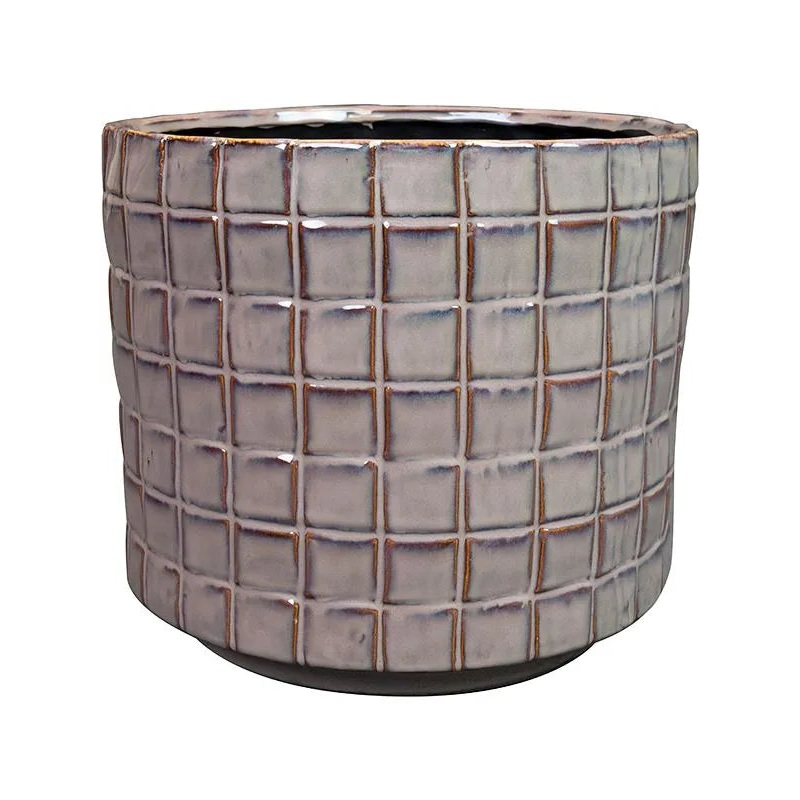 Stian Plant Pot 22cm Height 23cm Dia Pot Deep Purple