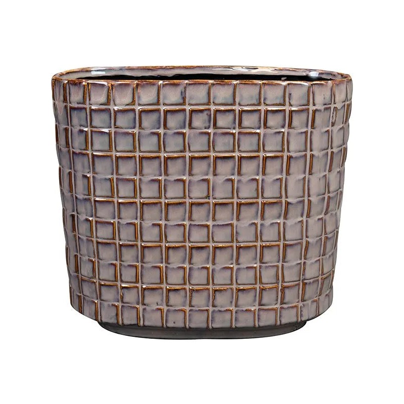 Stian Plant Pot 24cm Height 11cm Dia Planter Deep Purple