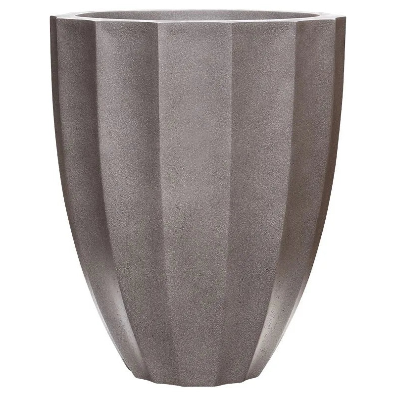 Striata Urban Plant Pot 80cm Height 56cm Dia Partner Urban Cool Grey