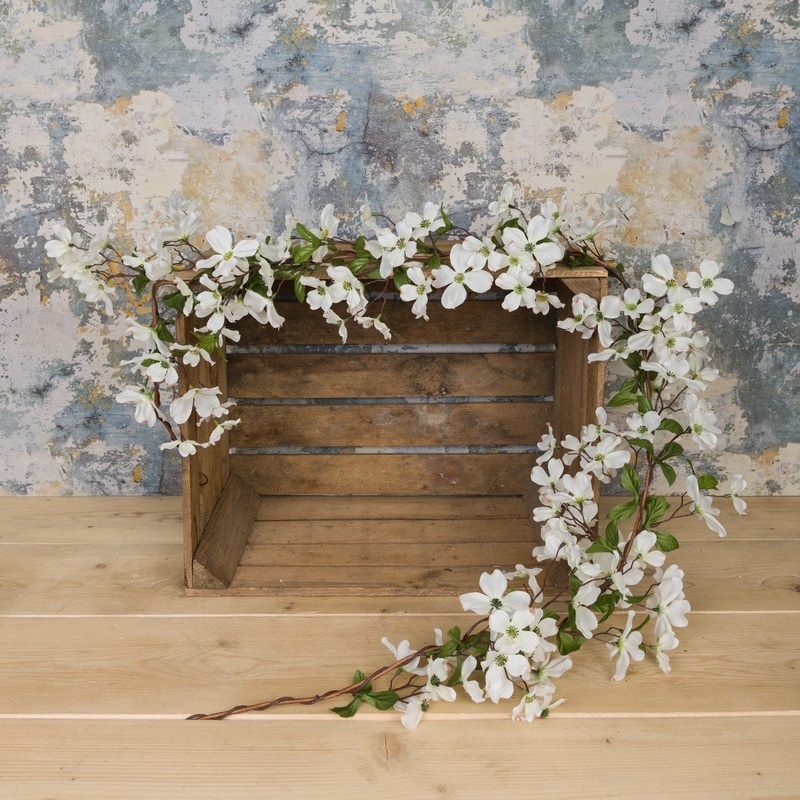 White Dogwood Garland 150cm
