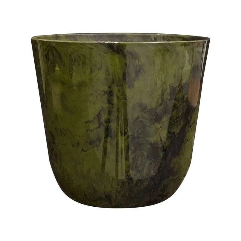 Palermo Plant Pot 12cm Height 12cm Dia Pot Marble Green