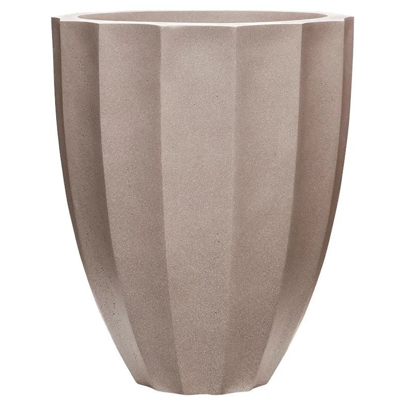 Striata Urban Plant Pot 68cm Height 46cm Dia Partner Urban Cement Grey
