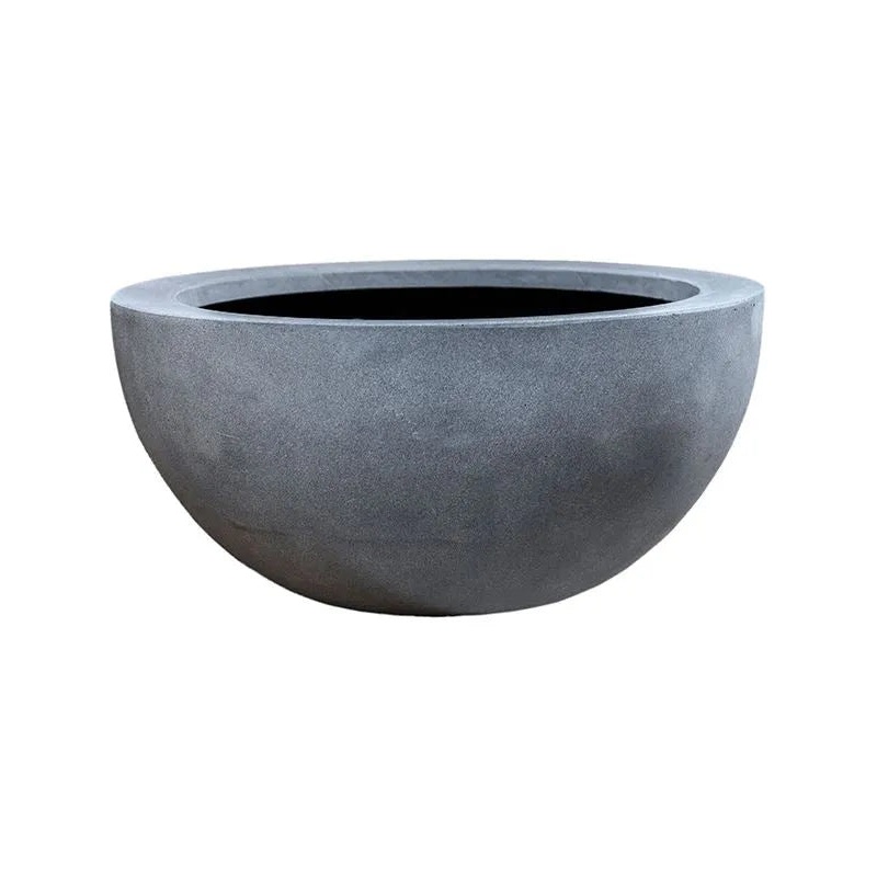 Fiberstone Plant Pot 23cm Height 46cm Dia Vic Bowl M Grey