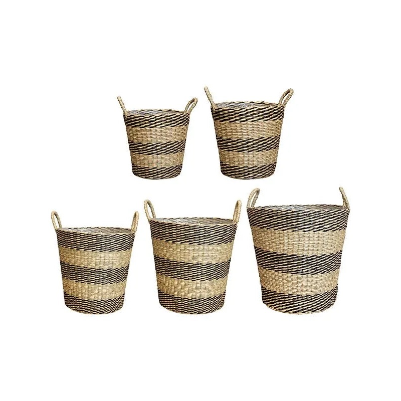 Lizzy Plant Pot 40cm Height cm Dia Pot Black (set of 5)
