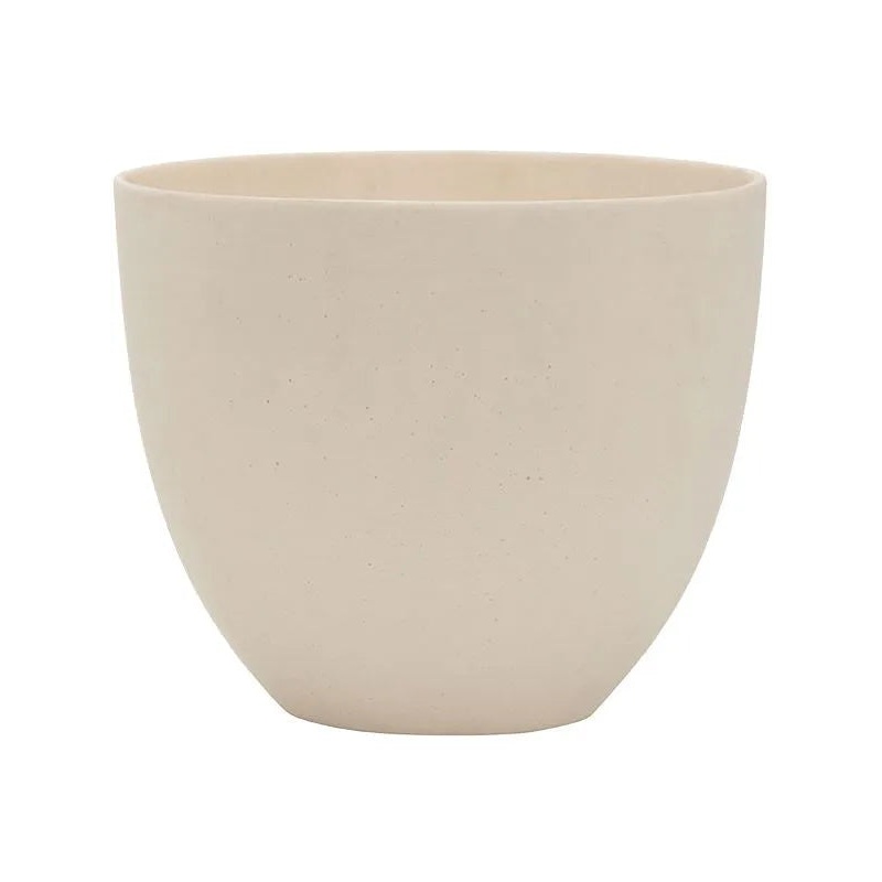 Refined Plant Pot 21cm Height 24cm Dia Coral M Natural White