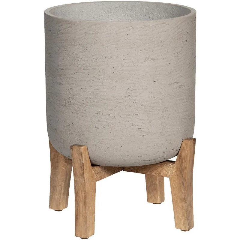 Rough With Feet Low Plant Pot 45cm Height 30cm Dia Charlie XL Grey Washed