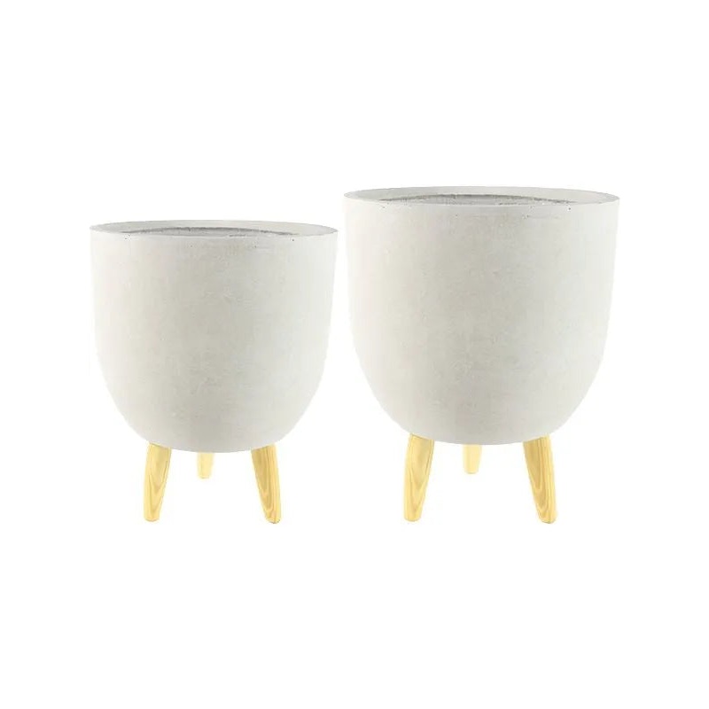 Ruth Plant Pot 41cm Height cm Dia Pot Sand (set of 2)
