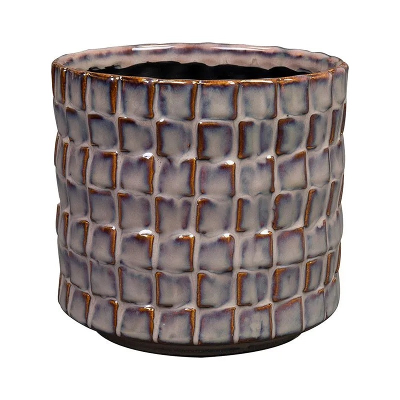 Stian Plant Pot 12cm Height 11cm Dia Pot Deep Purple