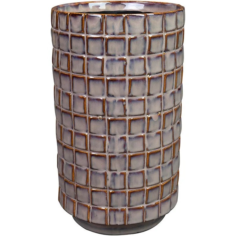 Stian Plant Pot 24cm Height 12cm Dia Pot Tall Deep Purple