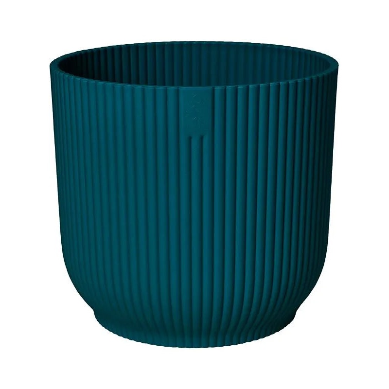 Vibes Fold Plant Pot 23cm Height 24cm Dia Round Deep Blue