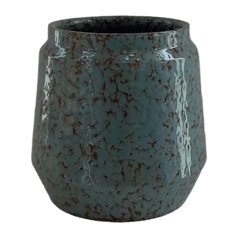 Antes Plant Pot 28cm Height 22cm Dia Pot Reactive Jade Green