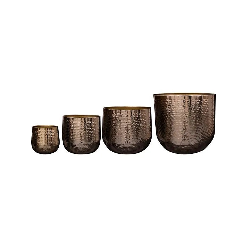 Carly Plant Pot 40cm Height cm Dia Pot Gold (set of 4)
