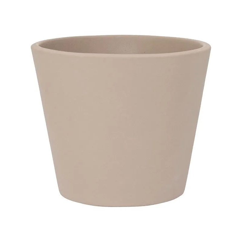 Ceramic Plant Pot 10cm Height 9cm Dia Inez XS Funghi Beige