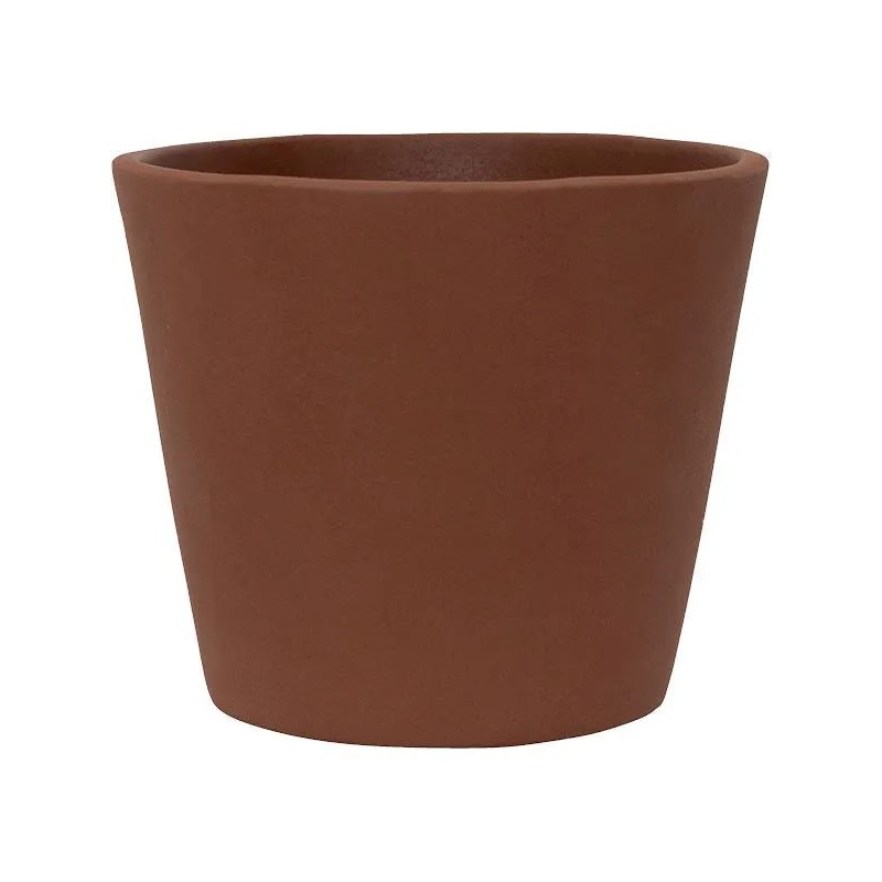 Ceramic Plant Pot 10cm Height 9cm Dia Inez XS Peacan Brown