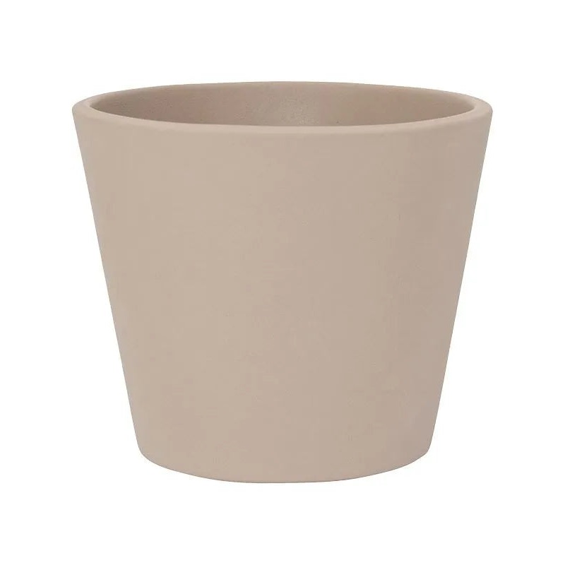 Ceramic Plant Pot 11cm Height 11cm Dia Inez S Funghi Beige