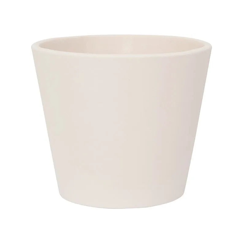 Ceramic Plant Pot 11cm Height 11cm Dia Inez S Vanilla White