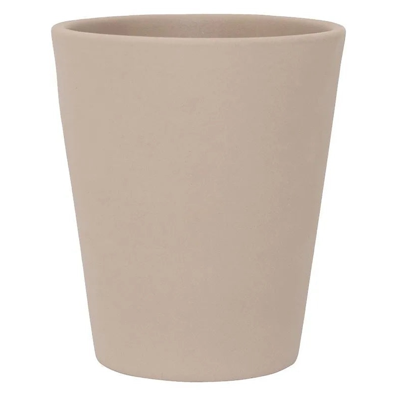 Ceramic Plant Pot 16cm Height 11cm Dia Rosa M Funghi Beige