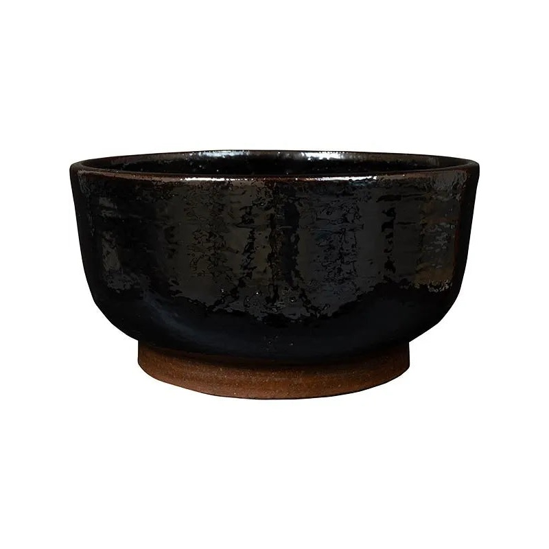 Jayla Plant Pot 14cm Height 25cm Dia Bowl Brown