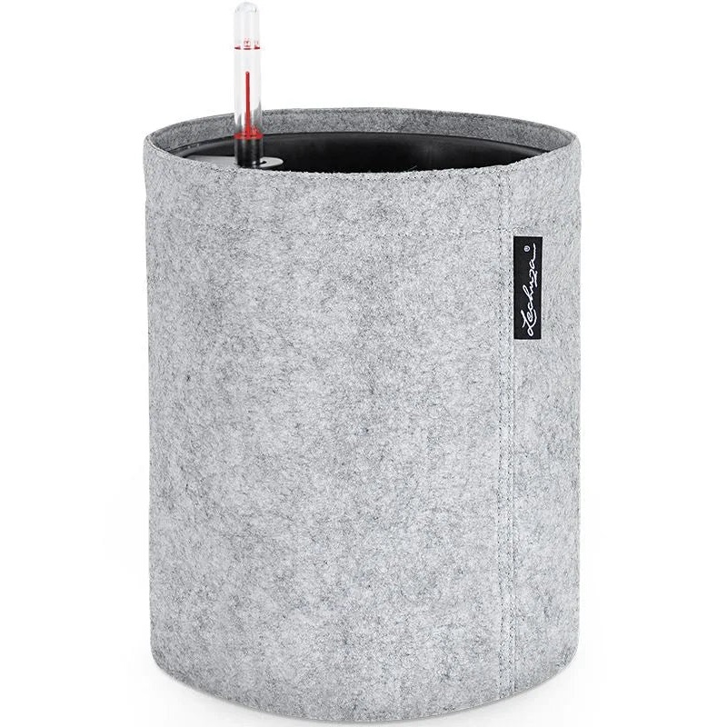Lechuza Trendcover 23 Felt Plant Pot 33cm Height 27.9cm Dia All In One Light Grey