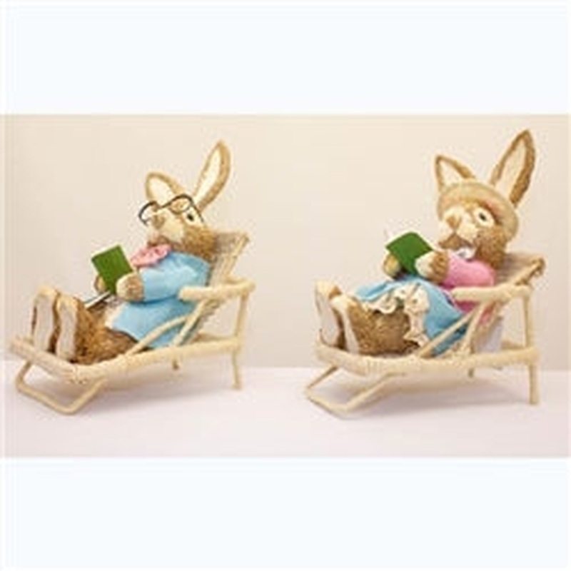 MR & MRS PETER RABBIT ON CHAIR