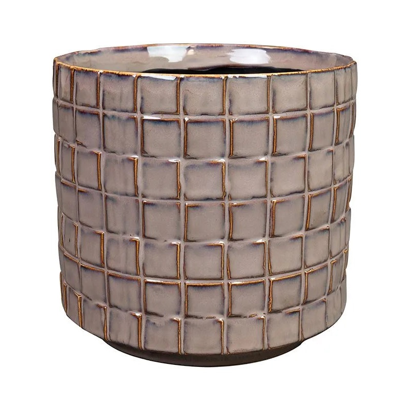 Stian Plant Pot 15cm Height 14cm Dia Pot Deep Purple