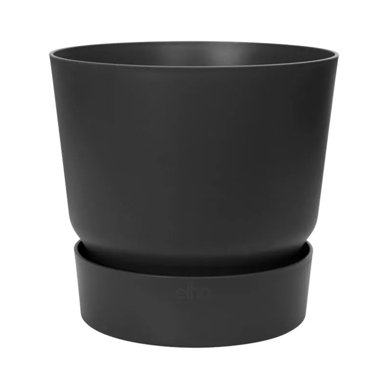Greenville Plant Pot 50cm Height 44cm Dia Round Living Black