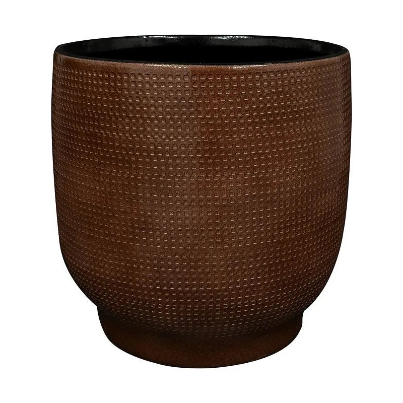 Lykke Plant Pot 28cm Height 24cm Dia Pot Chestnut