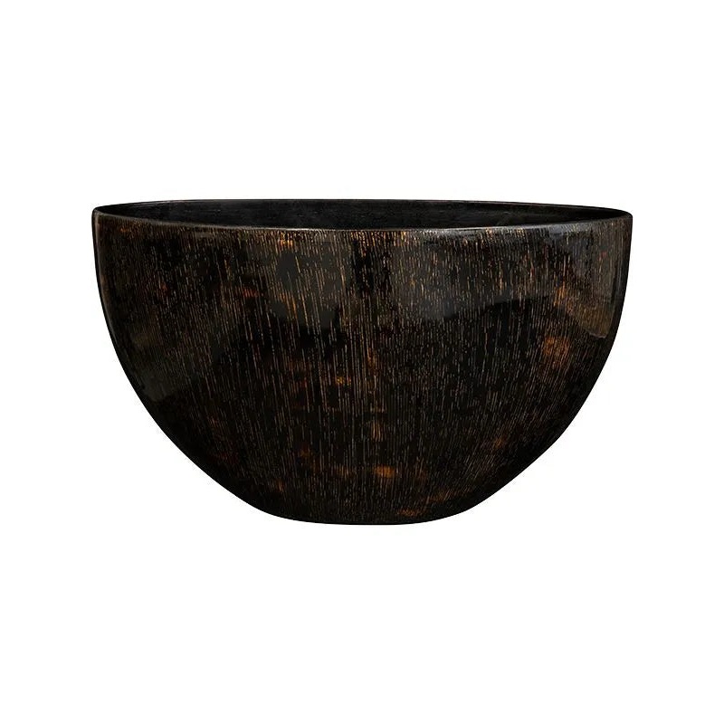 Niene Plant Pot 35cm Height 24cm Dia Planter Black Gold