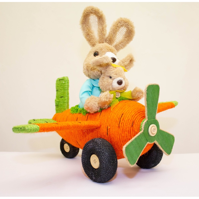 SPRINGTIME BUNNY IN PLANE