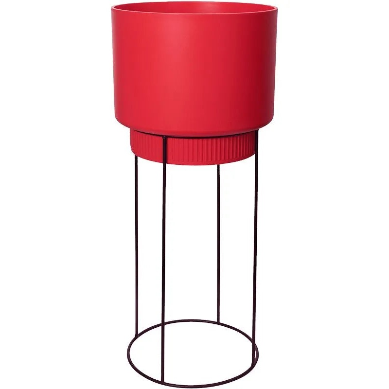 B. For Studio Plant Pot 68.9cm Height 28cm Dia Round Brilliant Red