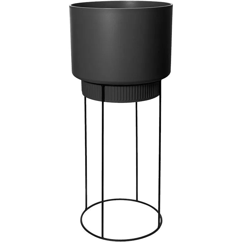 B. For Studio Plant Pot 68.9cm Height 28cm Dia Round Living Black