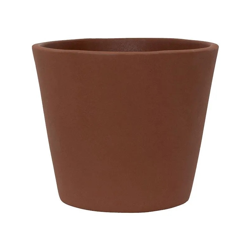 Ceramic Plant Pot 11cm Height 11cm Dia Inez S Peacan Brown