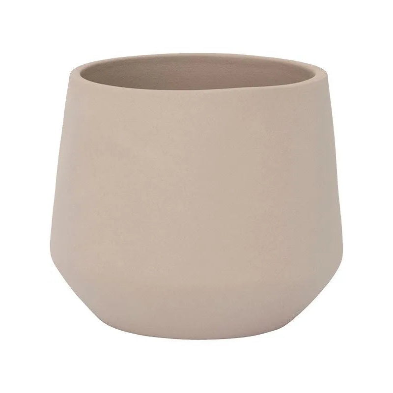 Ceramic Plant Pot 13cm Height 10cm Dia Julia S Funghi Beige