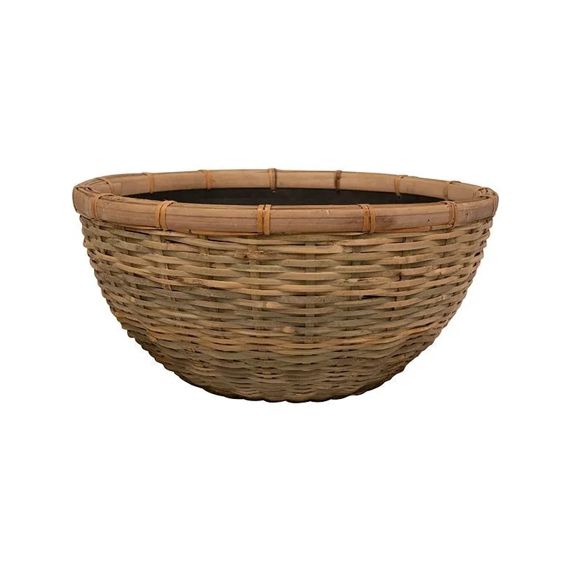 Daina Plant Pot 18cm Height 34cm Dia Bowl Bamboo