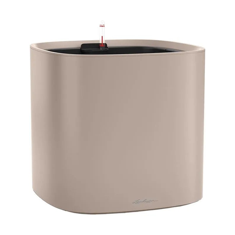 Lechuza Pila Color Plant Pot 32.6cm Height 29cm Dia All Inclusive Set Sand Brown