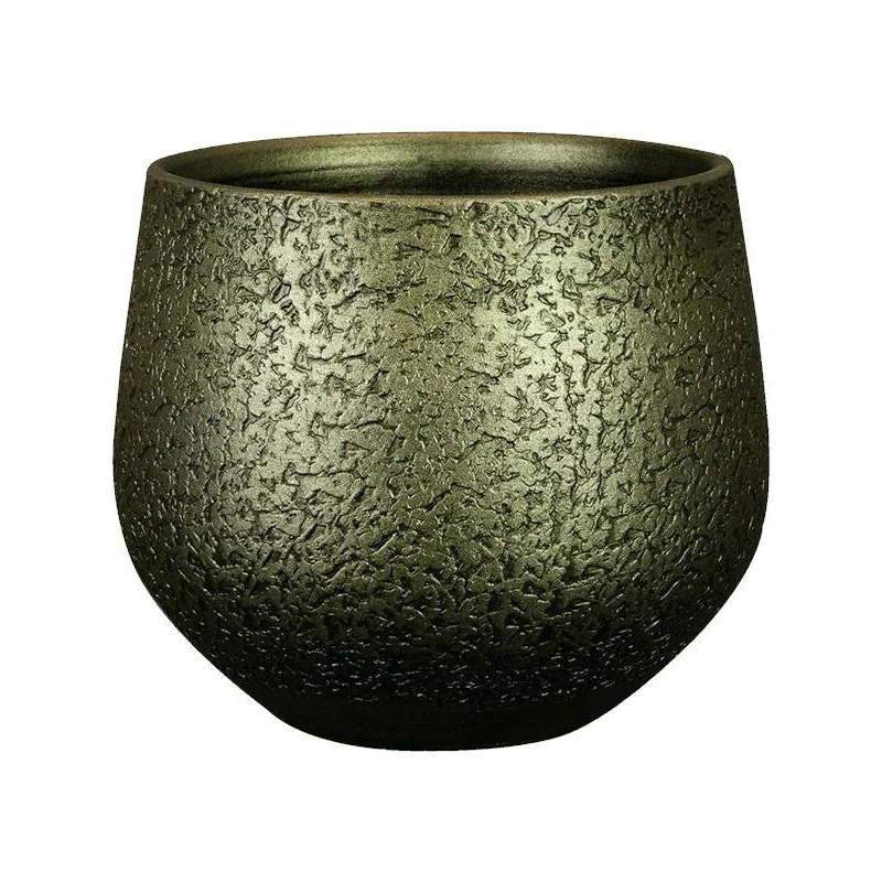 Noor Plant Pot 20cm Height 18cm Dia Pot Velvet Green