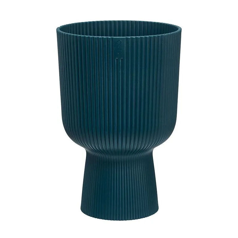 Vibes Fold Plant Pot 21cm Height 13.5cm Dia Coupe Deep Blue