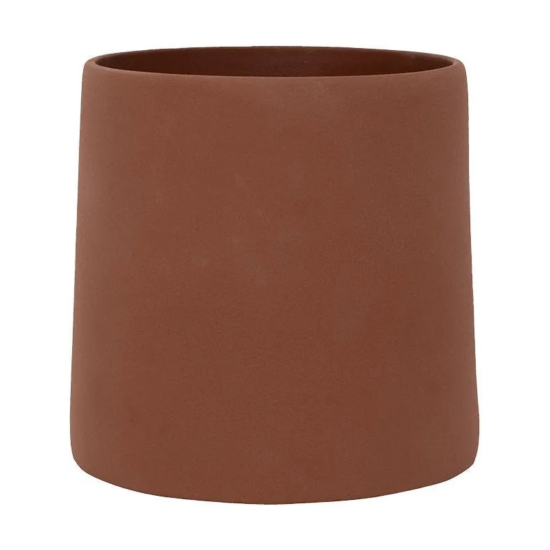 Ceramic Plant Pot 15cm Height 10.5cm Dia Sofia M Peacan Brown