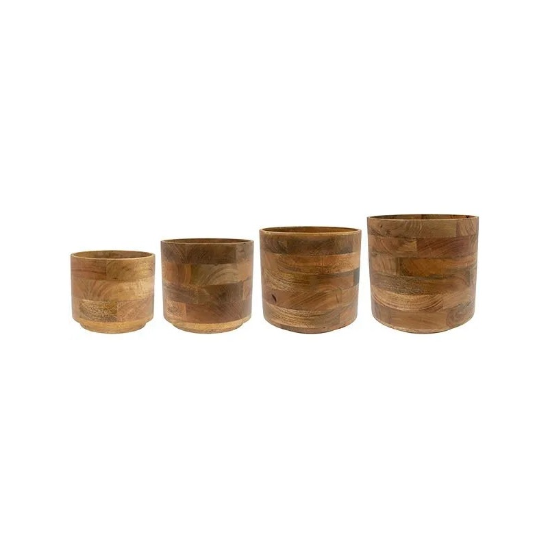 Helle Plant Pot 25cm Height cm Dia Pot Natural (set of 4)