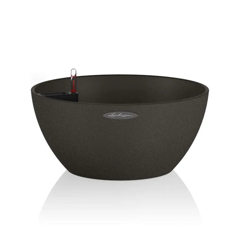 Lechuza Cubeto Color 30 Plant Pot 13cm Height 28.5cm Dia All inclusive Set Graphite Black