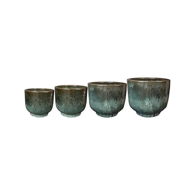 Linne Plant Pot 47cm Height cm Dia Pot Holly Green (set of 4)