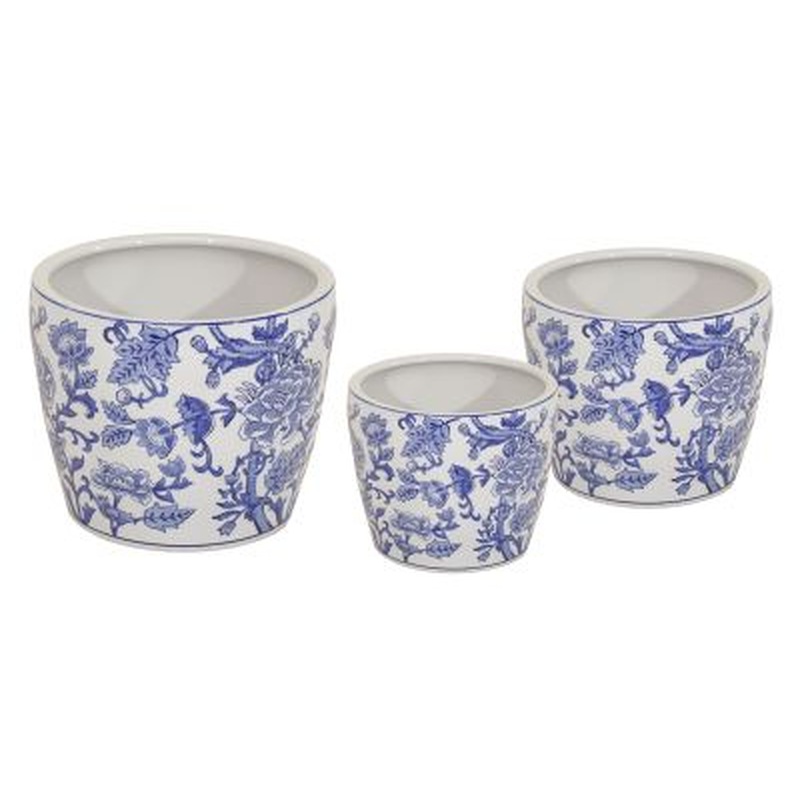 Qing Egg Pot Small Blue 21 H19