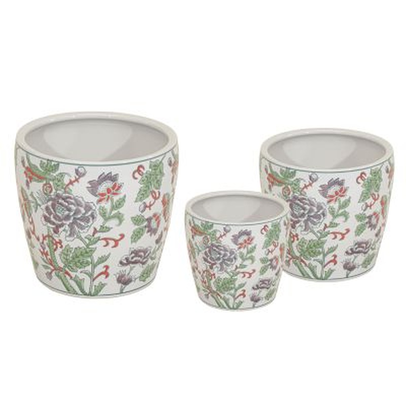 Qing Egg Pot W/Purple/Green 31 H31