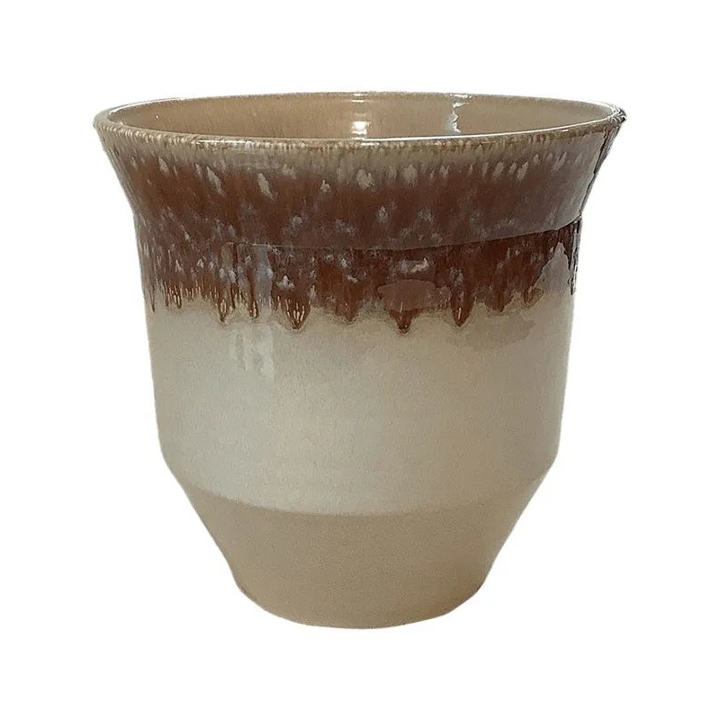 So What Plant Pot 19cm Height 15cm Dia Pot Reactive Natural Brown