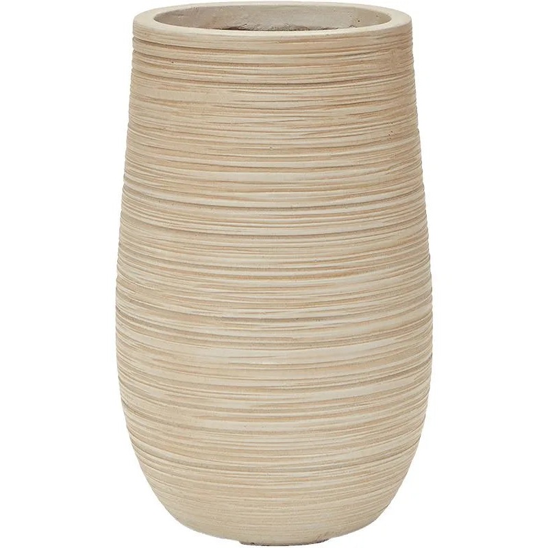 Baq Dune Plant Pot 40cm Height 18cm Dia Partner Beige
