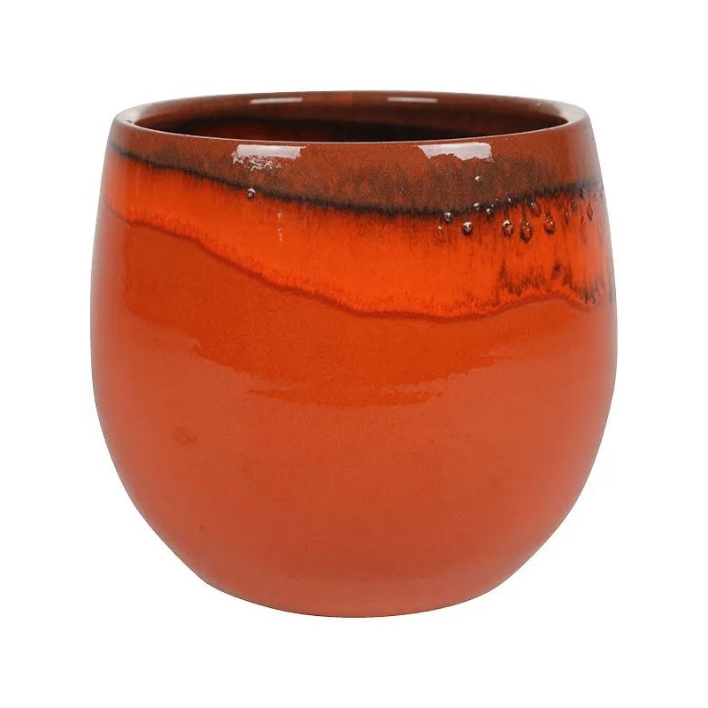 Charlotte Plant Pot 20cm Height 18cm Dia Pot Orange