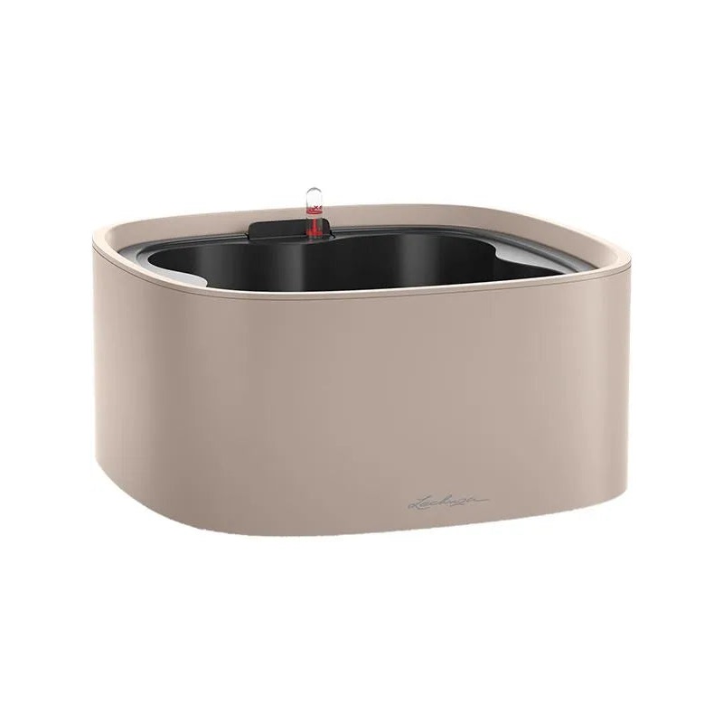 Lechuza Pila Color Stick Plant Pot 16.6cm Height 33cm Dia All Inclusive Set Sand Brown